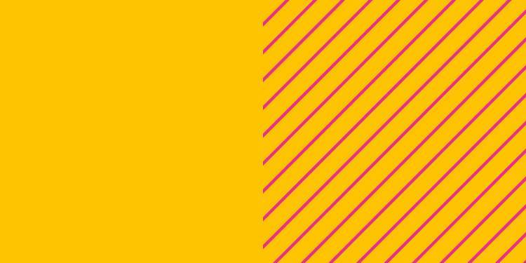 yellow background with red diagonal lines
