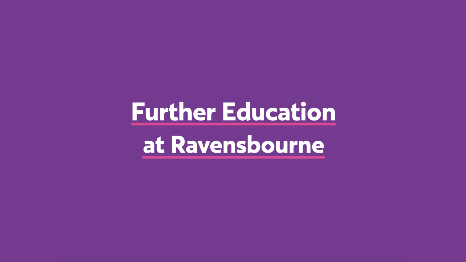 FE to UG (F2D) Ravensbourne University London