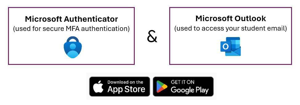 Authenticator and Outlook logo