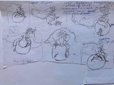 12 Days of Christmas Lords a-leaping storyboard