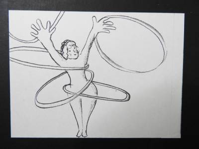 12 Days of Xmas - 5 Gold Rings pencil storyboard